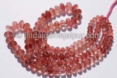 Strawberry Quartz Far Smooth Roundelle Beads